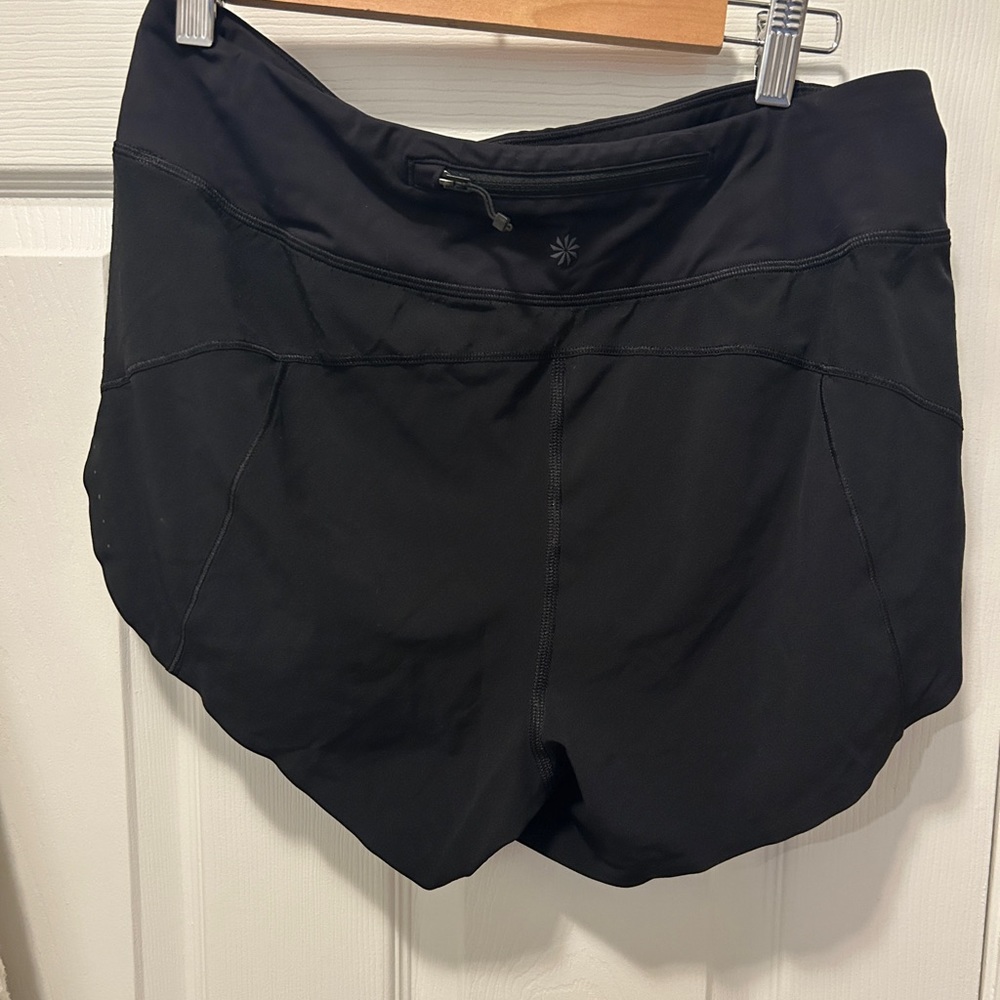 Athleta run with it black shorts 3.5 inch